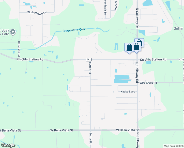 map of restaurants, bars, coffee shops, grocery stores, and more near 2845 Sutton Road in Lakeland