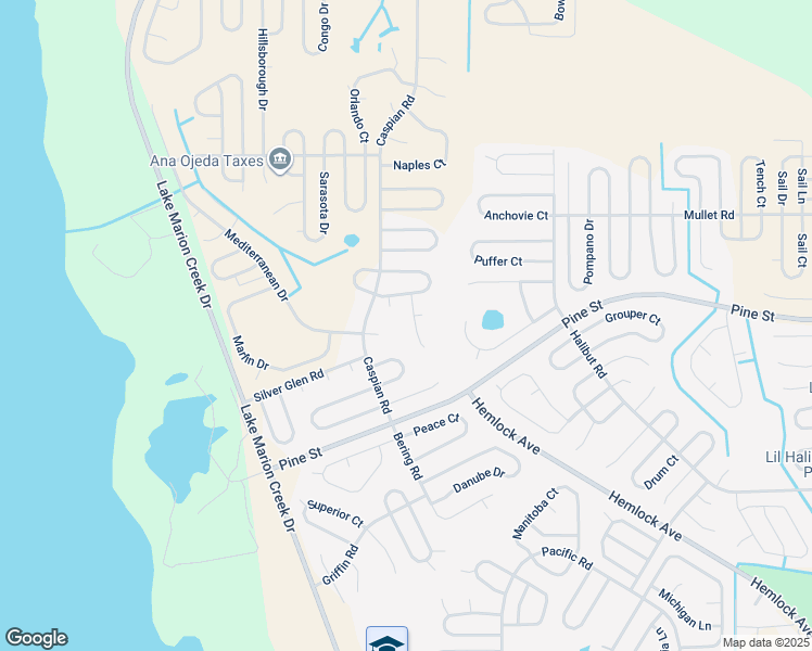 map of restaurants, bars, coffee shops, grocery stores, and more near 465 Rio Grande Court in Kissimmee