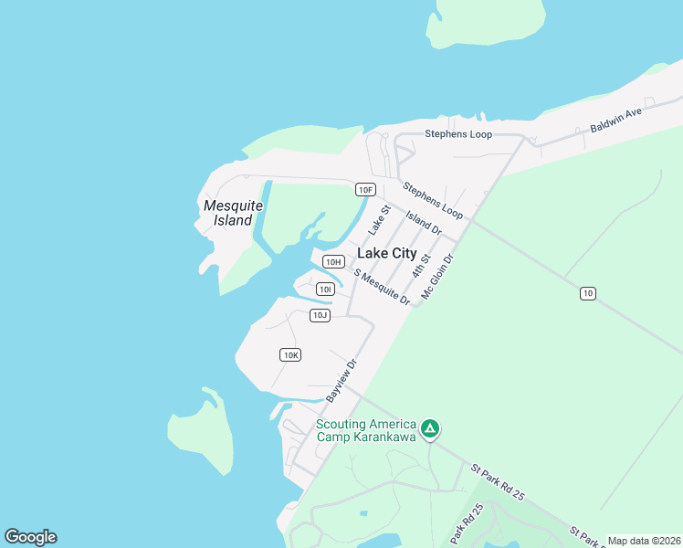 map of restaurants, bars, coffee shops, grocery stores, and more near 108 Lake Terrace Drive in Lake City