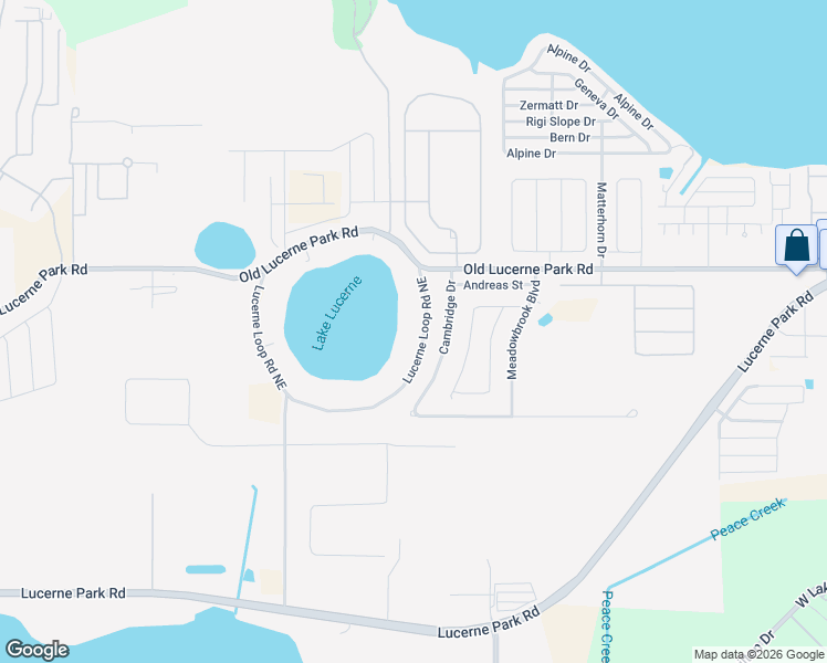 map of restaurants, bars, coffee shops, grocery stores, and more near 1440 Lucerne Loop Road Northeast in Winter Haven