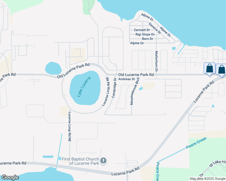 map of restaurants, bars, coffee shops, grocery stores, and more near 845 Cambridge Drive in Winter Haven