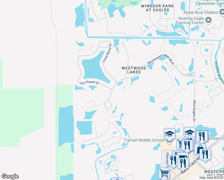 map of restaurants, bars, coffee shops, grocery stores, and more near 10800 Tar Flower Drive in Tampa