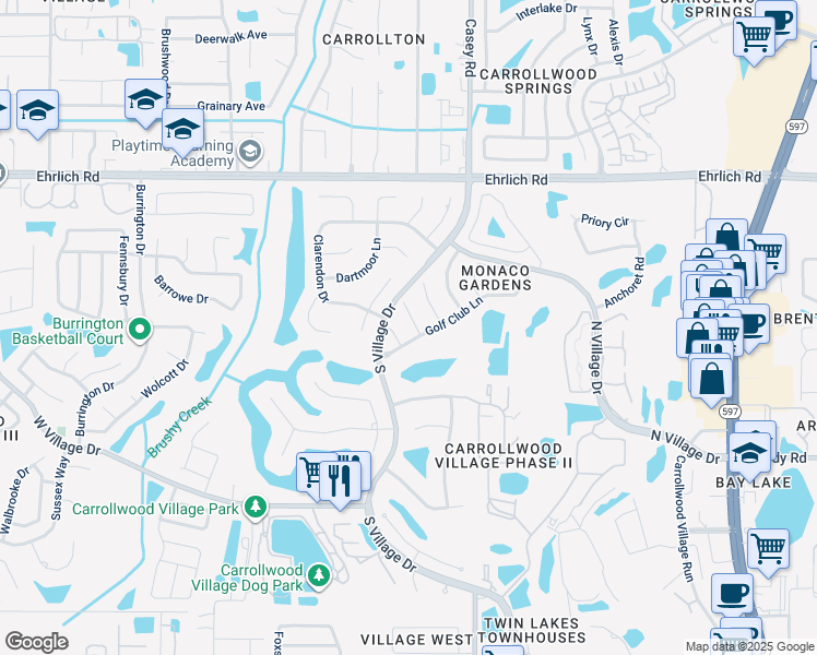 map of restaurants, bars, coffee shops, grocery stores, and more near 14511 Clifty Court in Tampa