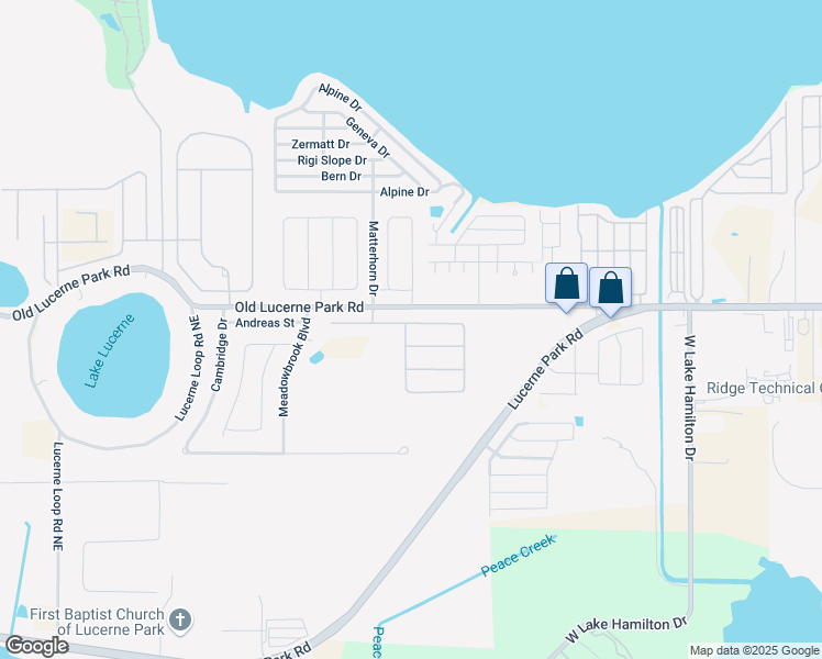 map of restaurants, bars, coffee shops, grocery stores, and more near 5610 Forest Ridge Drive in Winter Haven