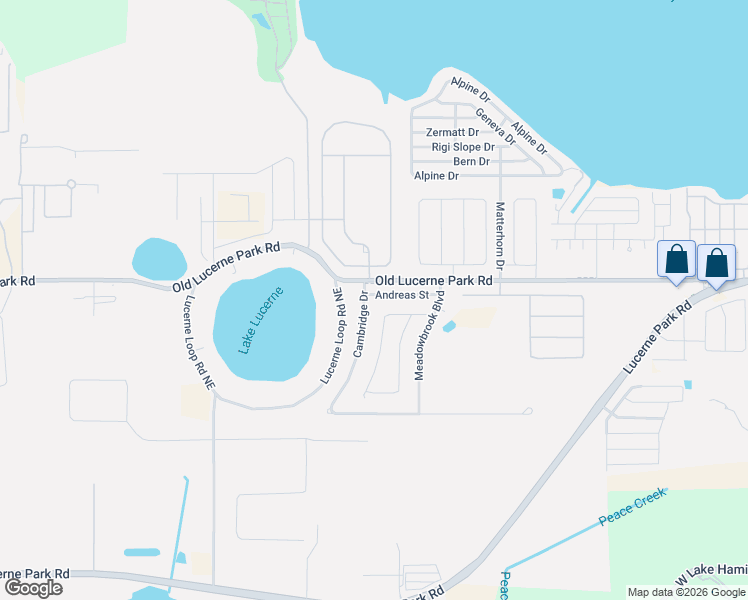 map of restaurants, bars, coffee shops, grocery stores, and more near 108 Sunfish Drive in Winter Haven