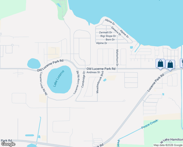 map of restaurants, bars, coffee shops, grocery stores, and more near 133 Andreas Street in Winter Haven