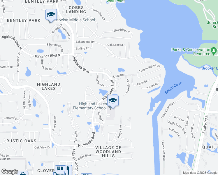 map of restaurants, bars, coffee shops, grocery stores, and more near 1418 Wicklow Drive in Palm Harbor