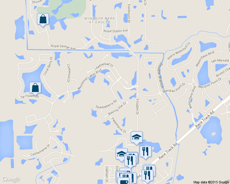 map of restaurants, bars, coffee shops, grocery stores, and more near 14518 Weeping Elm Drive in Tampa