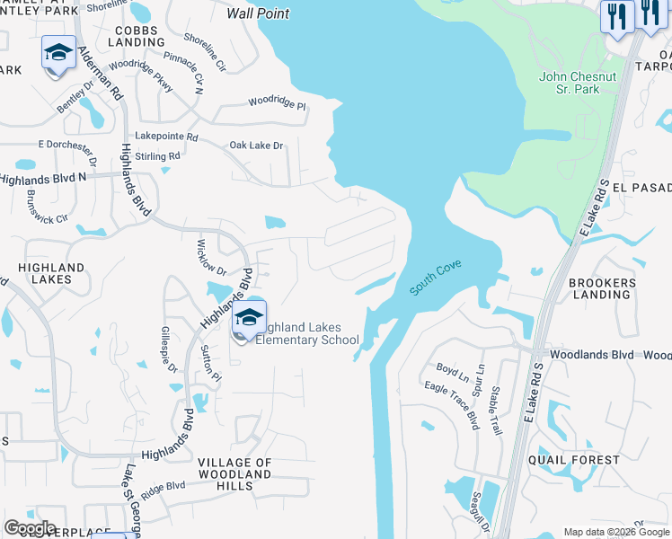 map of restaurants, bars, coffee shops, grocery stores, and more near 3856 Tarian Court in Palm Harbor