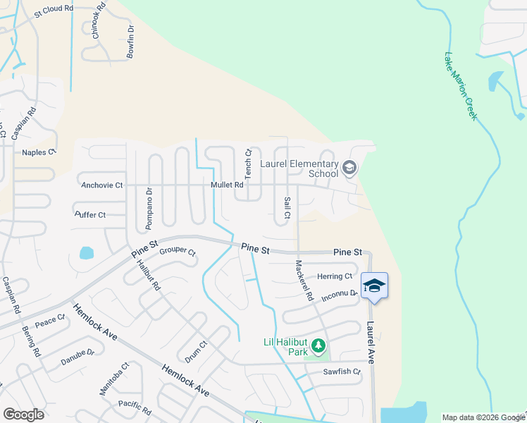 map of restaurants, bars, coffee shops, grocery stores, and more near 106 Sail Place in Poinciana