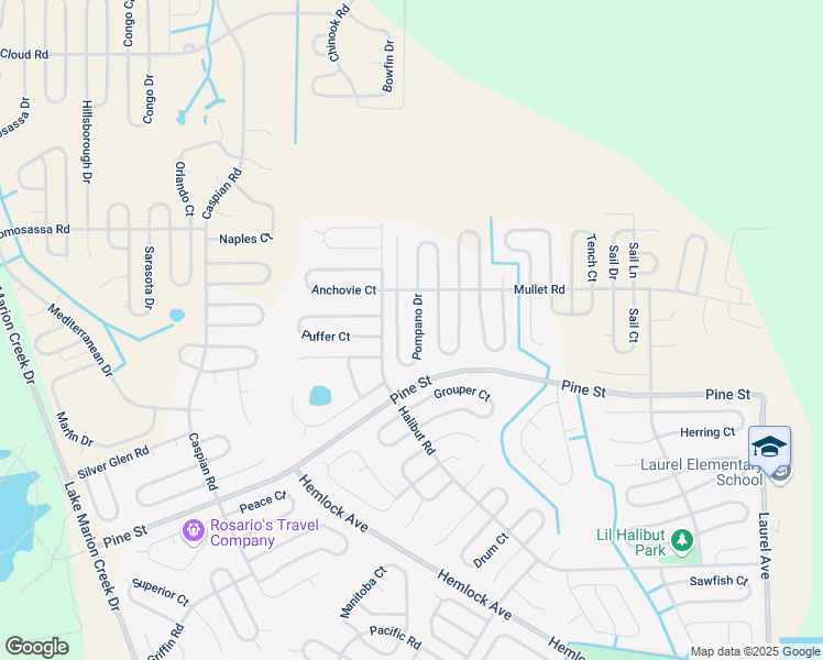 map of restaurants, bars, coffee shops, grocery stores, and more near 1714 Pompano Drive in Kissimmee