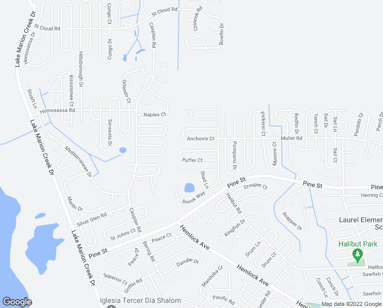 map of restaurants, bars, coffee shops, grocery stores, and more near 320 Puffer Court in Kissimmee