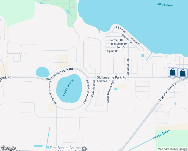 map of restaurants, bars, coffee shops, grocery stores, and more near 108 Sunfish Drive in Winter Haven