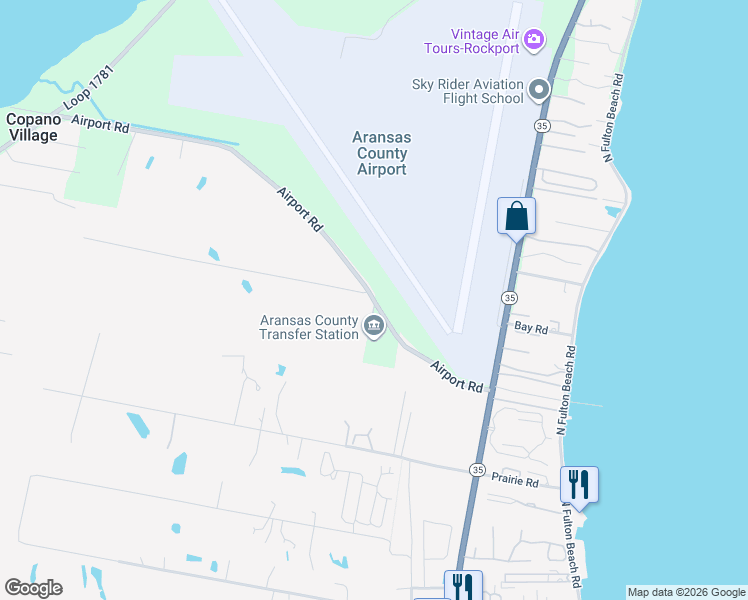 map of restaurants, bars, coffee shops, grocery stores, and more near 106 Wishert Road in Rockport