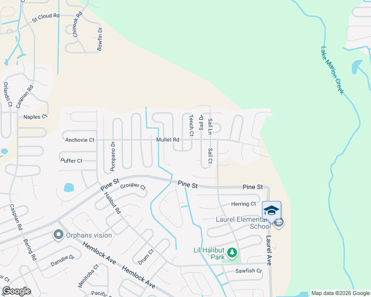 map of restaurants, bars, coffee shops, grocery stores, and more near 131 Tench Drive in Poinciana