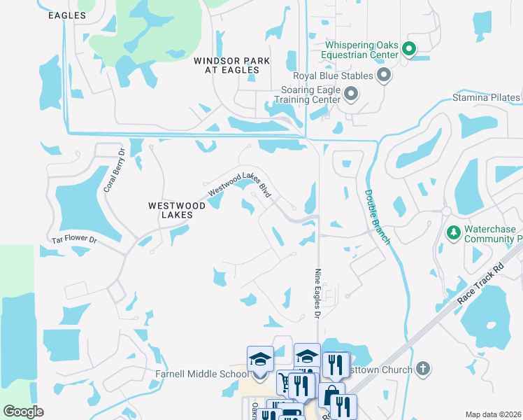 map of restaurants, bars, coffee shops, grocery stores, and more near 12502 Loquat Way in Tampa