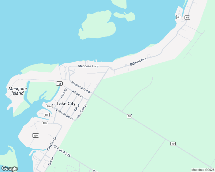 map of restaurants, bars, coffee shops, grocery stores, and more near 23738 County Road 10 in Mathis