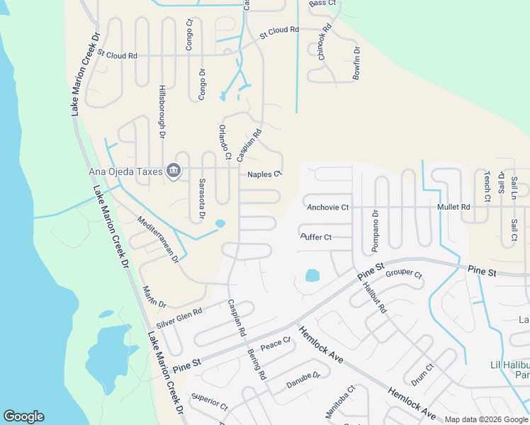 map of restaurants, bars, coffee shops, grocery stores, and more near 412 Mulberry Court in Poinciana