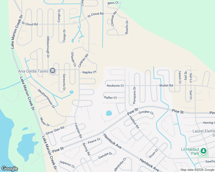 map of restaurants, bars, coffee shops, grocery stores, and more near 321 Puffer Court in Kissimmee