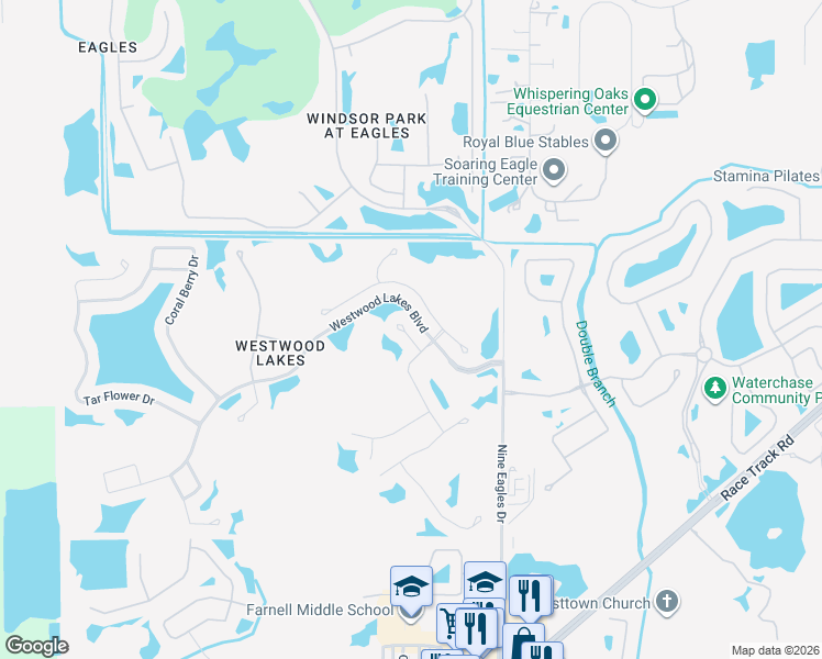 map of restaurants, bars, coffee shops, grocery stores, and more near 12509 Loquat Way in Tampa