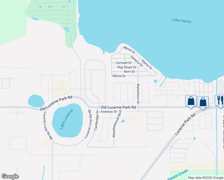 map of restaurants, bars, coffee shops, grocery stores, and more near 5880 Royal Hills Circle in Winter Haven