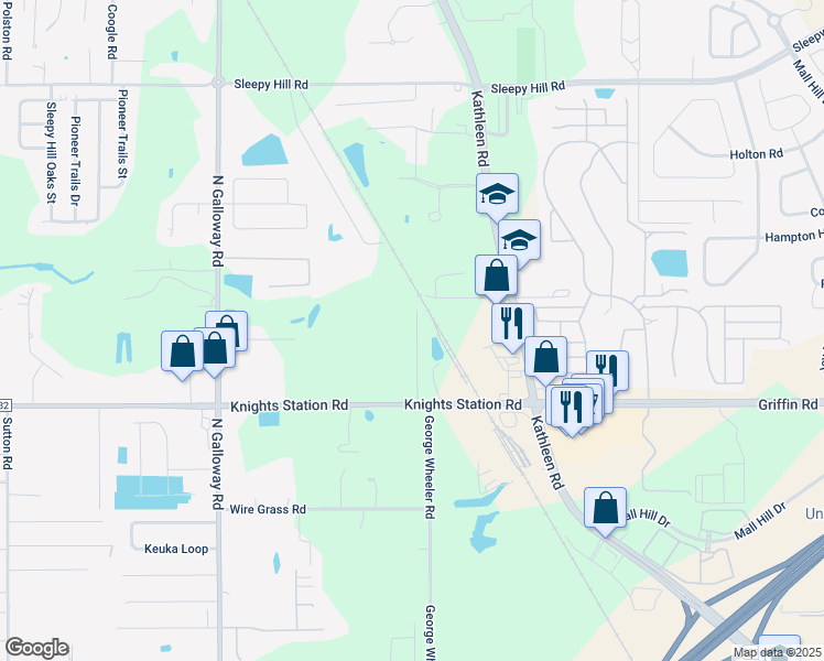 map of restaurants, bars, coffee shops, grocery stores, and more near 3218 Julia Court in Lakeland