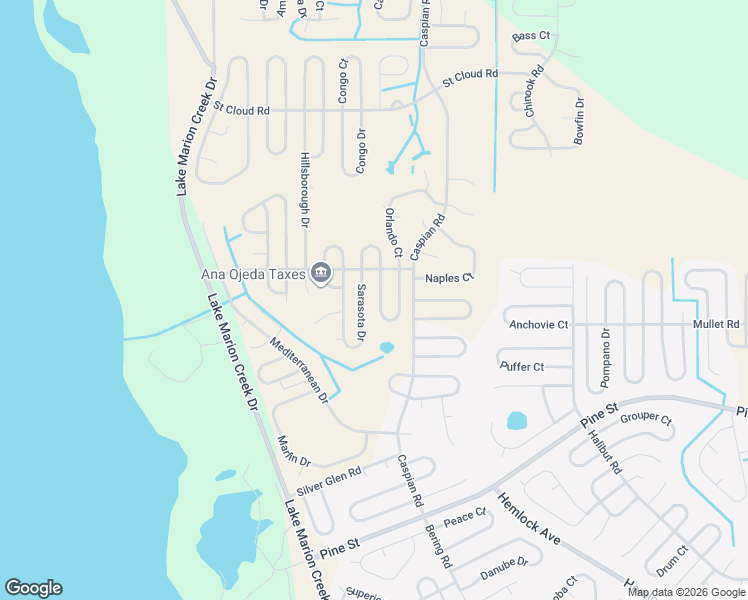 map of restaurants, bars, coffee shops, grocery stores, and more near 1435 Punta Gorda Drive in Poinciana