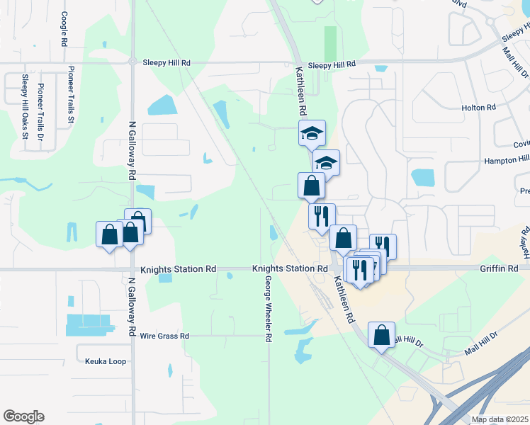 map of restaurants, bars, coffee shops, grocery stores, and more near 3218 Julia Court in Lakeland