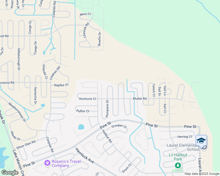 map of restaurants, bars, coffee shops, grocery stores, and more near 1614 Pilchard Court in Kissimmee