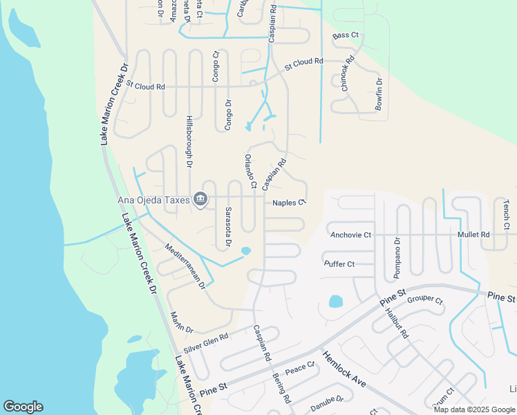 map of restaurants, bars, coffee shops, grocery stores, and more near 1405 Punta Gorda Drive in Kissimmee