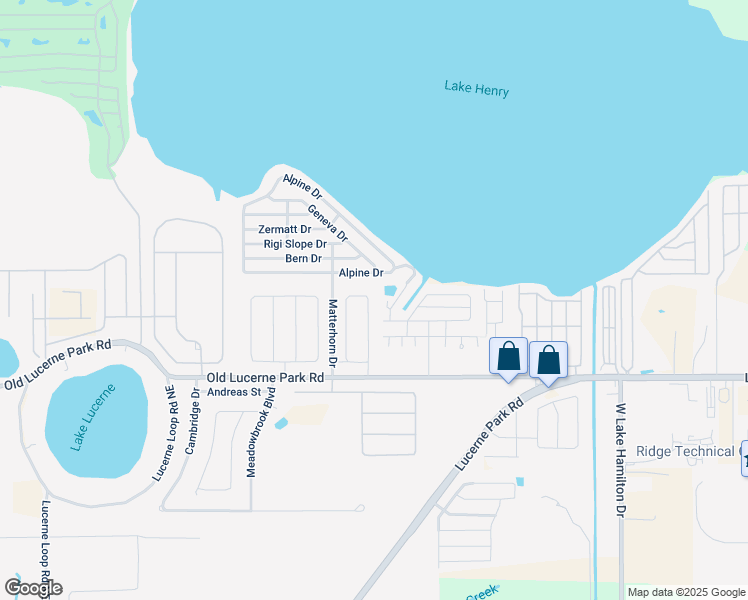 map of restaurants, bars, coffee shops, grocery stores, and more near 5828 Windridge Drive in Winter Haven