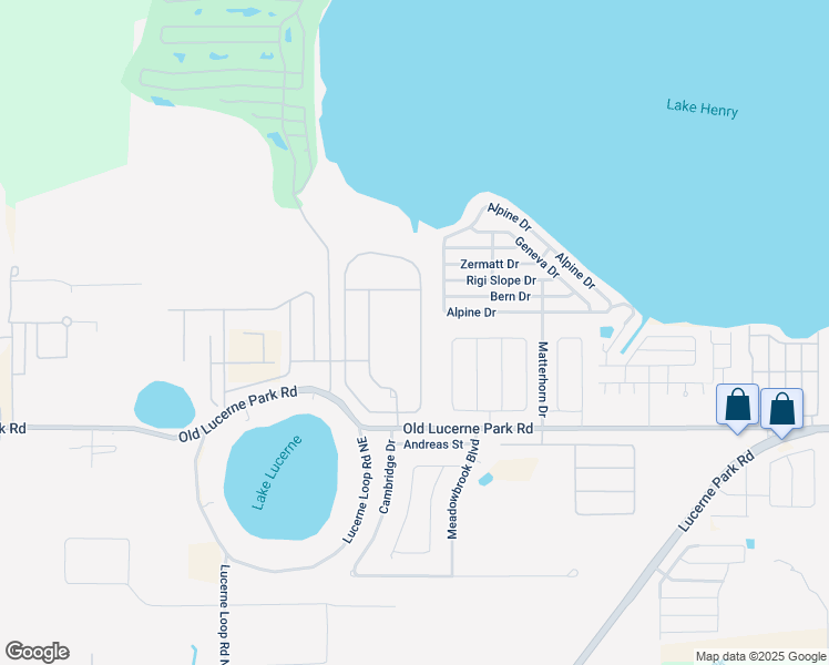 map of restaurants, bars, coffee shops, grocery stores, and more near 43 Alpine Drive in Winter Haven