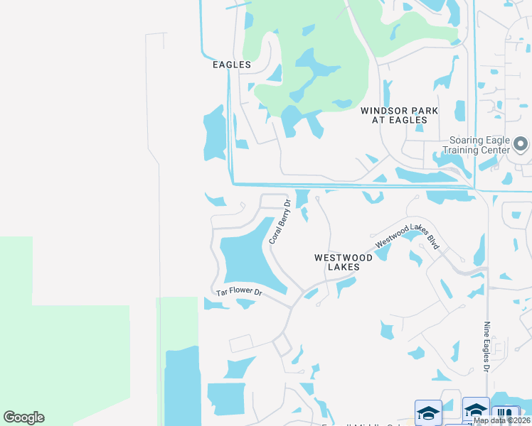 map of restaurants, bars, coffee shops, grocery stores, and more near 14801 Coral Berry Drive in Tampa
