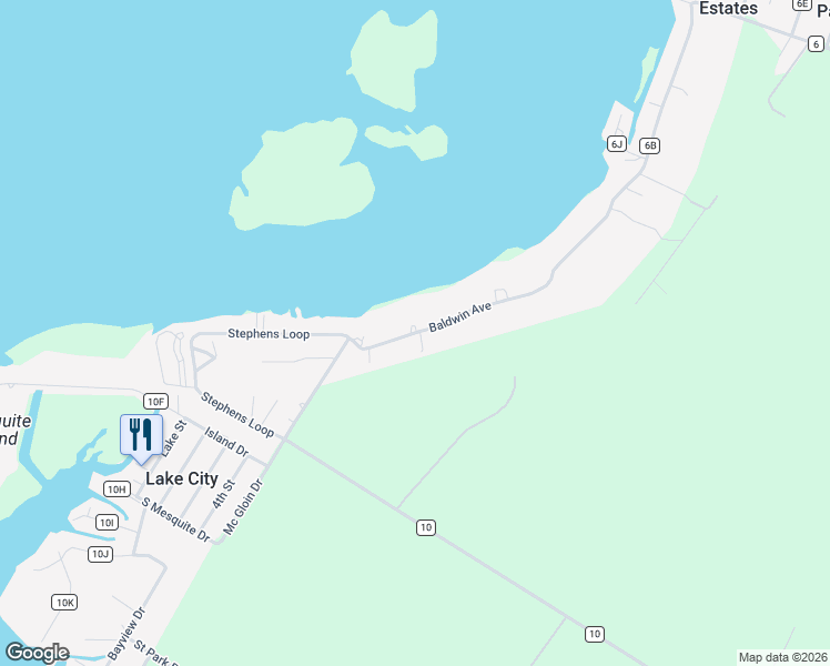 map of restaurants, bars, coffee shops, grocery stores, and more near 113 Baldwin Avenue in Lake City