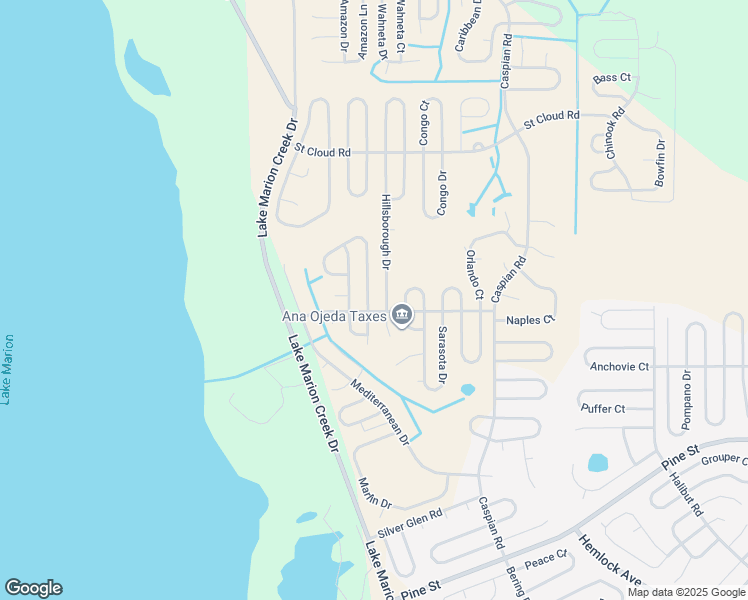 map of restaurants, bars, coffee shops, grocery stores, and more near 1403 Kissimmee Court in Kissimmee