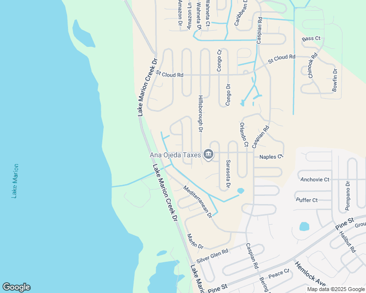 map of restaurants, bars, coffee shops, grocery stores, and more near 1419 Kissimmee Drive in Kissimmee