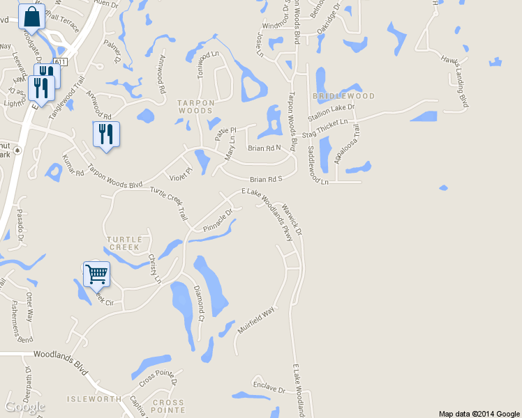 map of restaurants, bars, coffee shops, grocery stores, and more near 5250 Pinehurst Court in Oldsmar