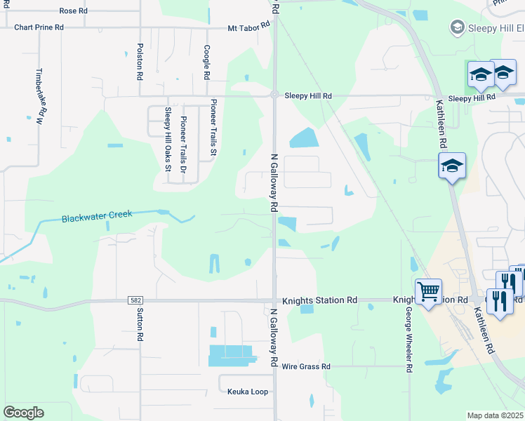 map of restaurants, bars, coffee shops, grocery stores, and more near 3158 Galloway Oaks Drive in Lakeland