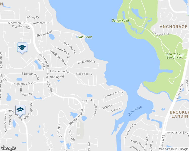 map of restaurants, bars, coffee shops, grocery stores, and more near 3569 Oak Lake Drive in Palm Harbor