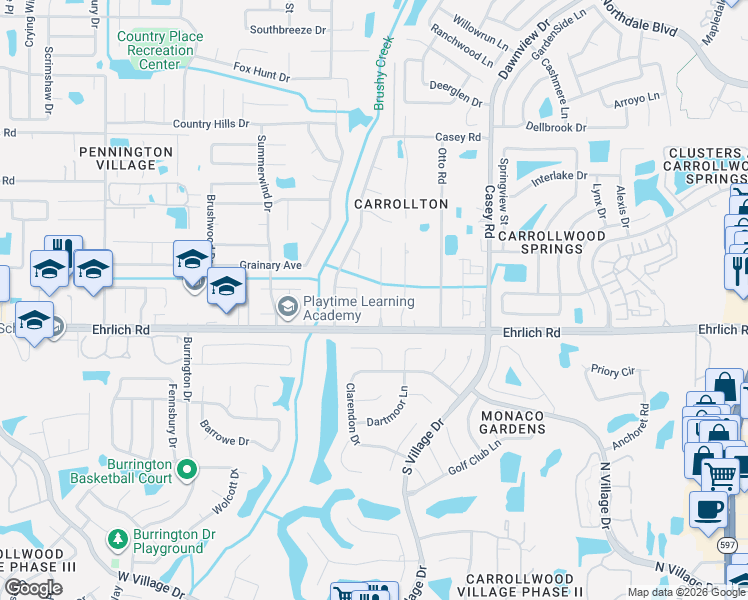 map of restaurants, bars, coffee shops, grocery stores, and more near 14909 Coldwater Lane in Tampa