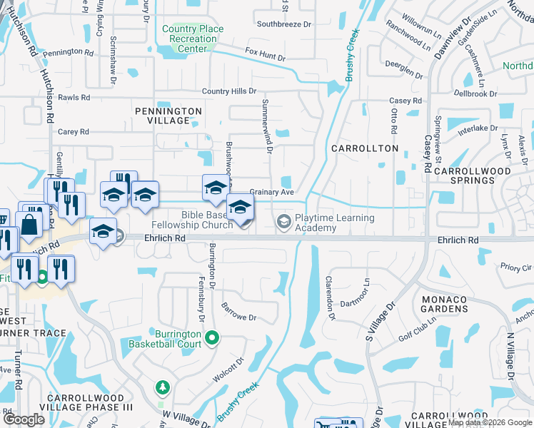 map of restaurants, bars, coffee shops, grocery stores, and more near 4702 Freshwind Avenue in Tampa
