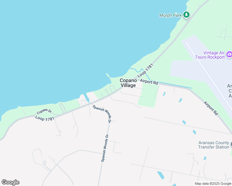 map of restaurants, bars, coffee shops, grocery stores, and more near 110 Live Oak Street in Rockport