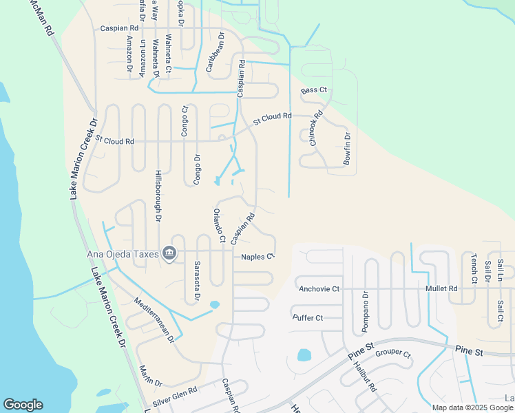 map of restaurants, bars, coffee shops, grocery stores, and more near 401 Naples Court in Kissimmee