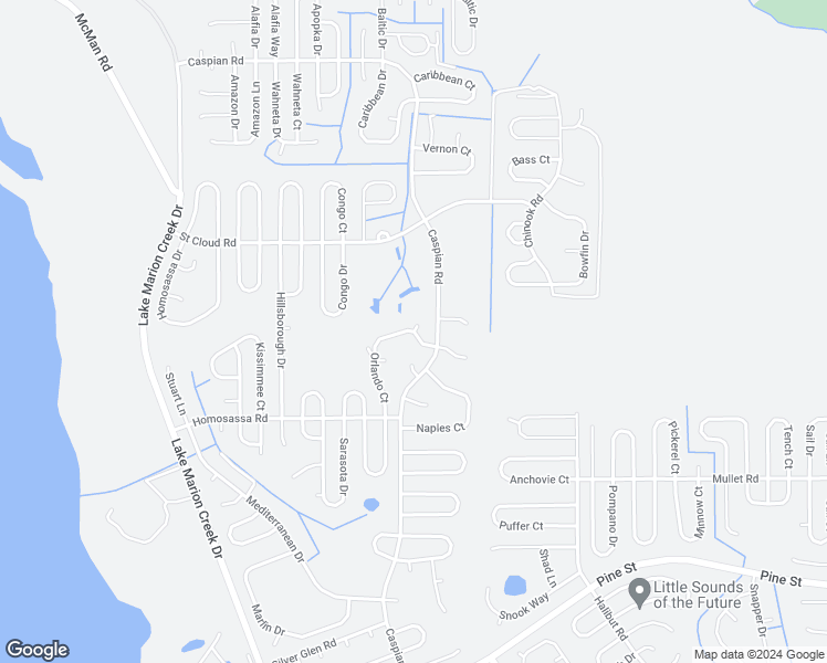 map of restaurants, bars, coffee shops, grocery stores, and more near Orlando Place in Kissimmee