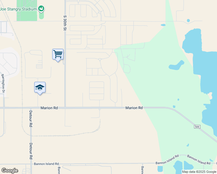 map of restaurants, bars, coffee shops, grocery stores, and more near 300 Cumbee Drive in Haines City