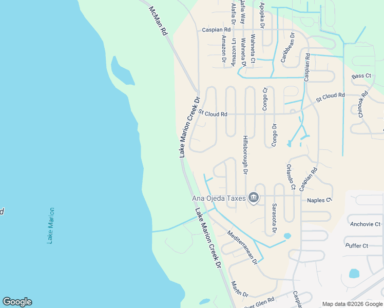 map of restaurants, bars, coffee shops, grocery stores, and more near 1356 Homosassa Drive in Poinciana