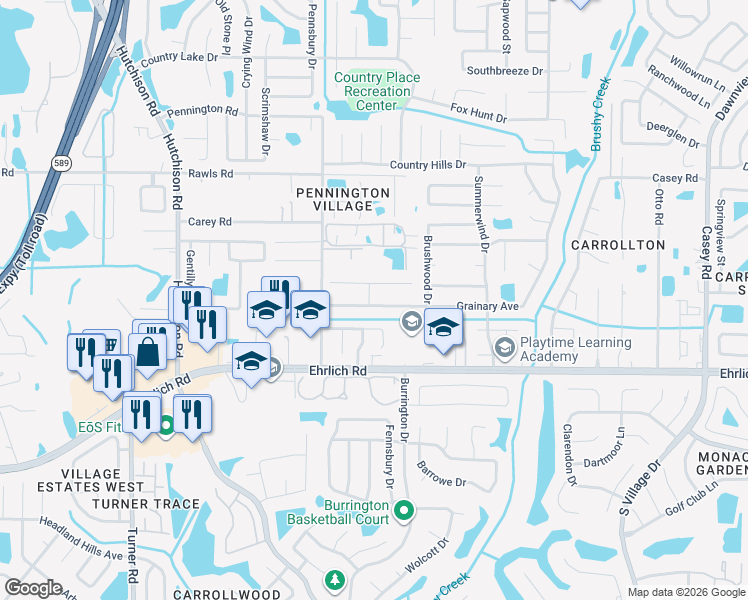 map of restaurants, bars, coffee shops, grocery stores, and more near 4907 Grainary Avenue in Tampa