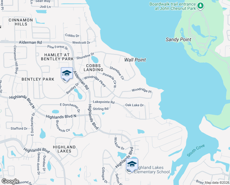 map of restaurants, bars, coffee shops, grocery stores, and more near 2111 Pinnacle Circle North in Palm Harbor