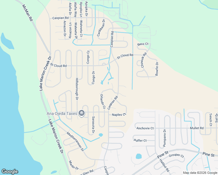 map of restaurants, bars, coffee shops, grocery stores, and more near 1440 Orlando Court in Kissimmee
