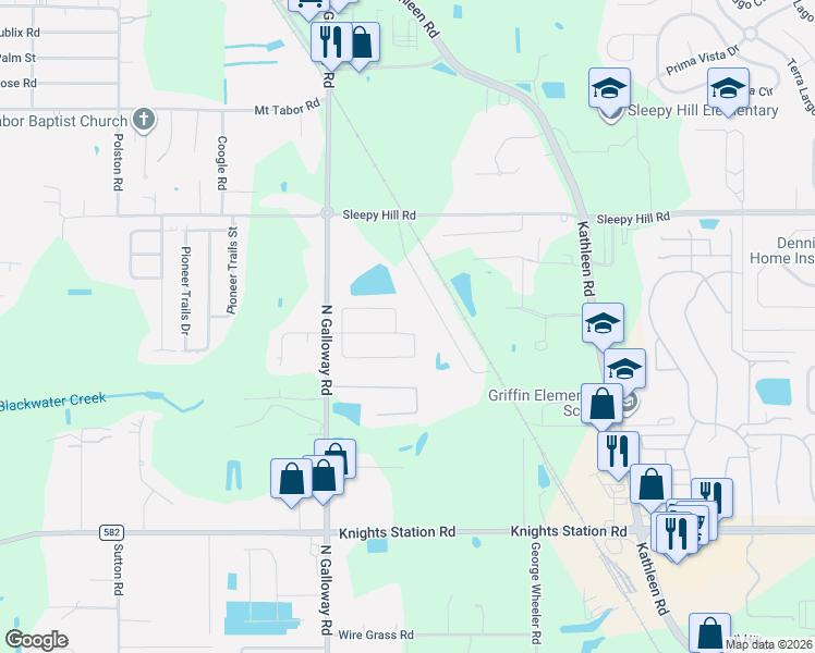 map of restaurants, bars, coffee shops, grocery stores, and more near 2895 Stonewood Circle in Lakeland